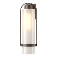 Hubbardton Forge Alcove Large Outdoor Sconce, 23.2" Height, Dimmable, UL Wet Rated, Hand-Shaped Aluminum