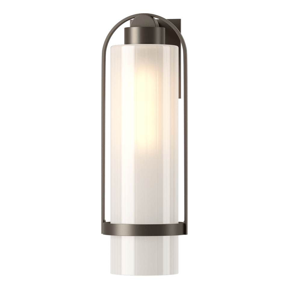 Hubbardton Forge Alcove Large Outdoor Sconce, 23.2" Height, Dimmable, UL Wet Rated, Hand-Shaped Aluminum