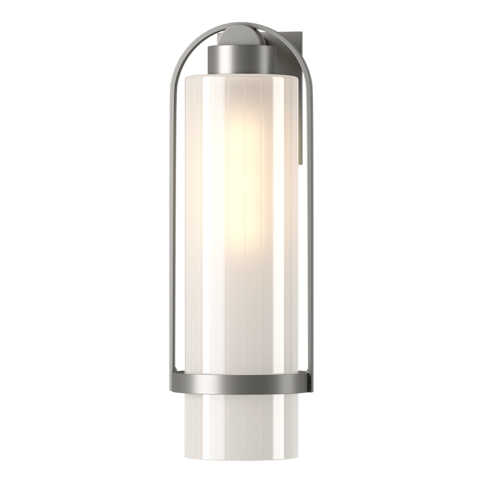 Hubbardton Forge Alcove Large Outdoor Sconce, 23.2" Height, Dimmable, UL Wet Rated, Hand-Shaped Aluminum