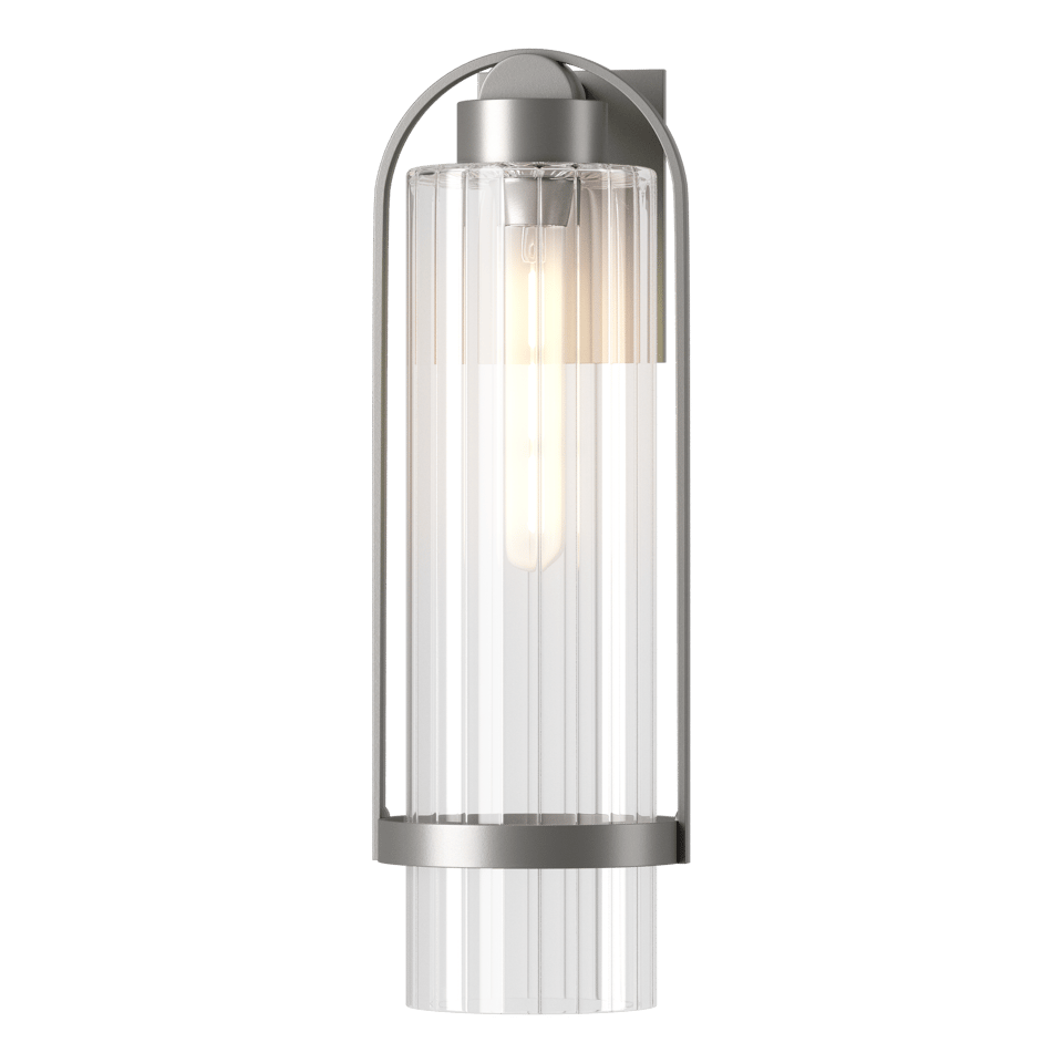 Hubbardton Forge Alcove Large Outdoor Sconce, 23.2" Height, Dimmable, UL Wet Rated, Hand-Shaped Aluminum