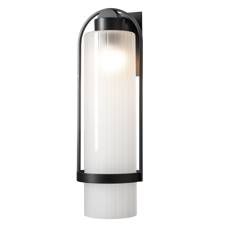 Hubbardton Forge Alcove Large Outdoor Sconce, 23.2" Height, Dimmable, UL Wet Rated, Hand-Shaped Aluminum