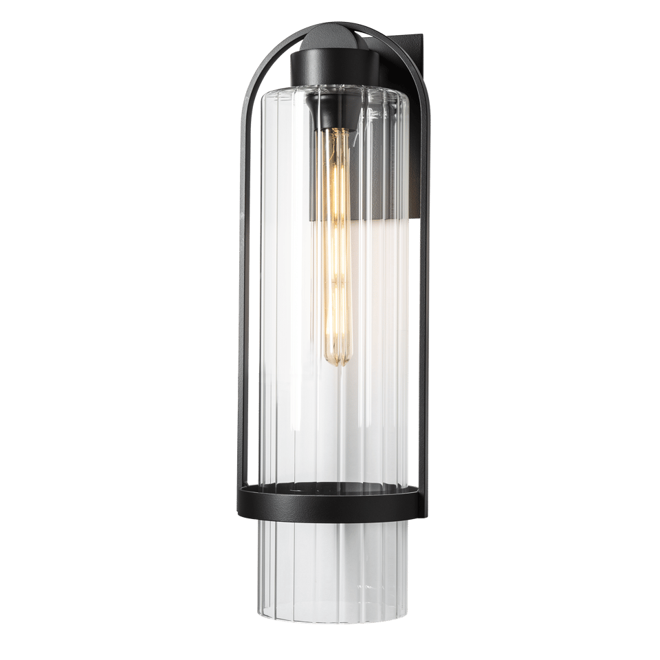 Hubbardton Forge Alcove Large Outdoor Sconce, 23.2" Height, Dimmable, UL Wet Rated, Hand-Shaped Aluminum