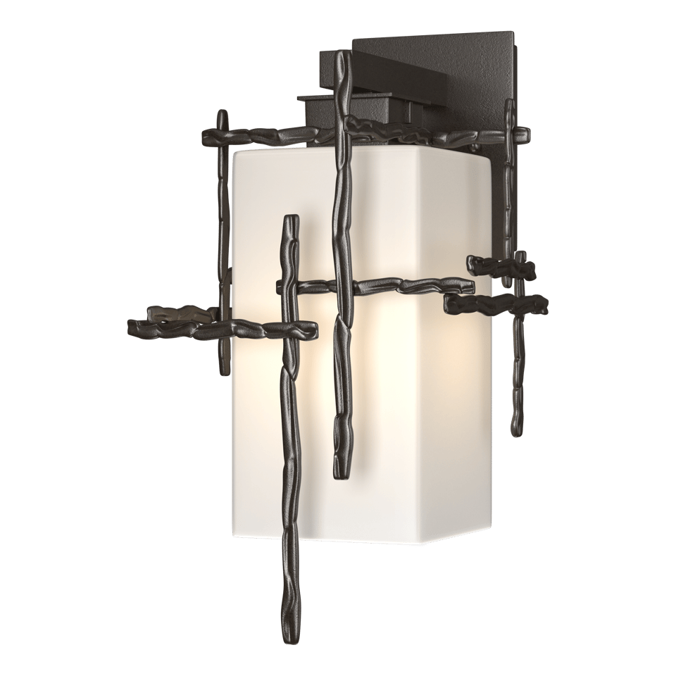 Tura Medium Outdoor Sconce by Hubbardton Forge - Opal Glass, Dimmable, UL Wet Rated, 16.4" Height