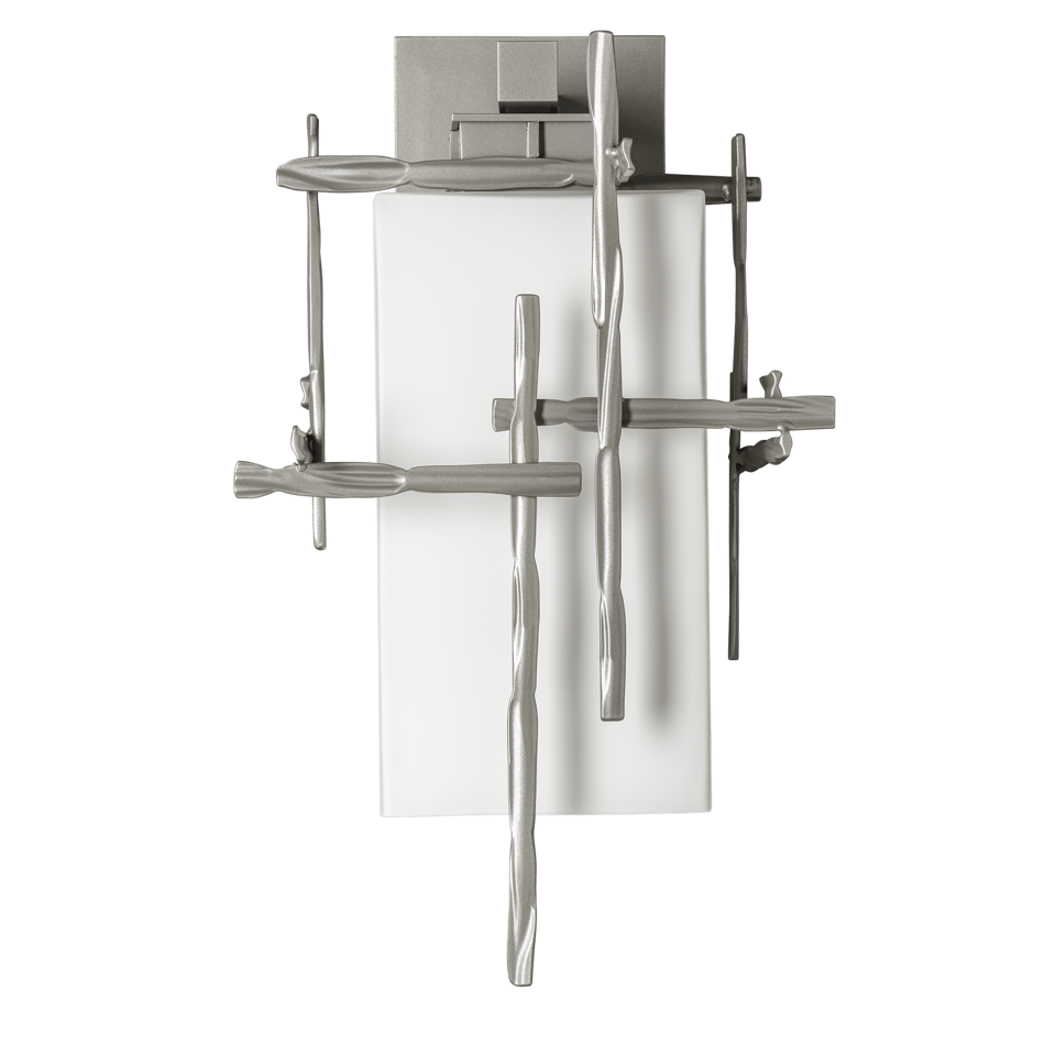 Tura Medium Outdoor Sconce by Hubbardton Forge - Opal Glass, Dimmable, UL Wet Rated, 16.4" Height