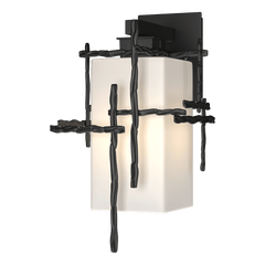 Tura Medium Outdoor Sconce by Hubbardton Forge - Opal Glass, Dimmable, UL Wet Rated, 16.4" Height