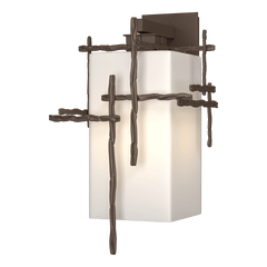 Tura Large Outdoor Sconce by Hubbardton Forge, Handcrafted Aluminum, Dimmable Light, UL Wet Rated