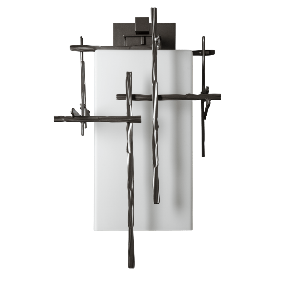 Tura Large Outdoor Sconce by Hubbardton Forge, Handcrafted Aluminum, Dimmable Light, UL Wet Rated