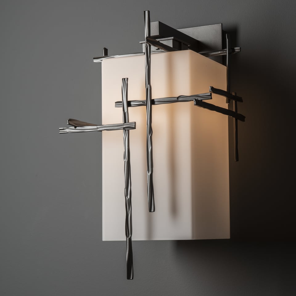 Tura Large Outdoor Sconce by Hubbardton Forge, Handcrafted Aluminum, Dimmable Light, UL Wet Rated