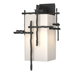 Tura Large Outdoor Sconce by Hubbardton Forge, Handcrafted Aluminum, Dimmable Light, UL Wet Rated