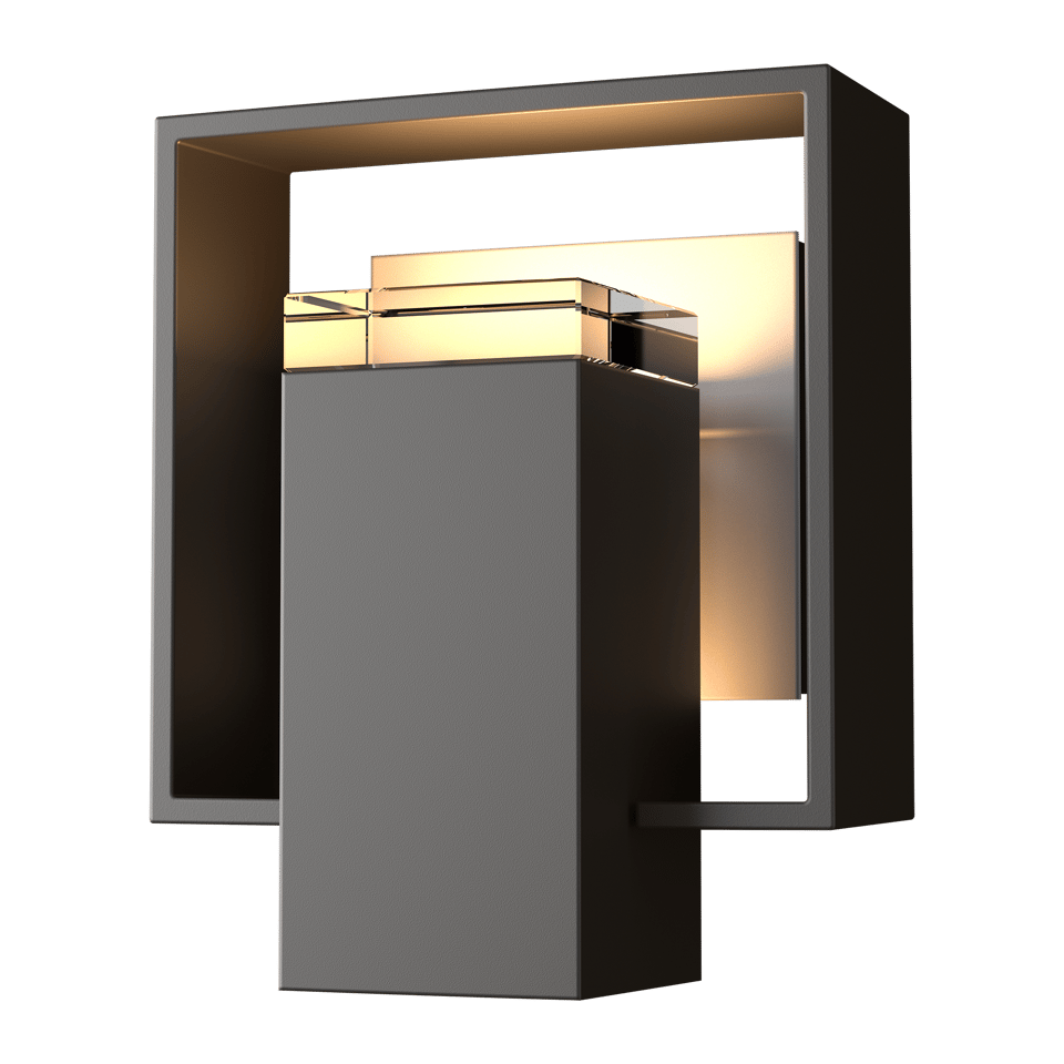 Hubbardton Forge 302601 Shadow Box Small Outdoor Sconce, Dimmable, Weather-Resistant, Modern Design