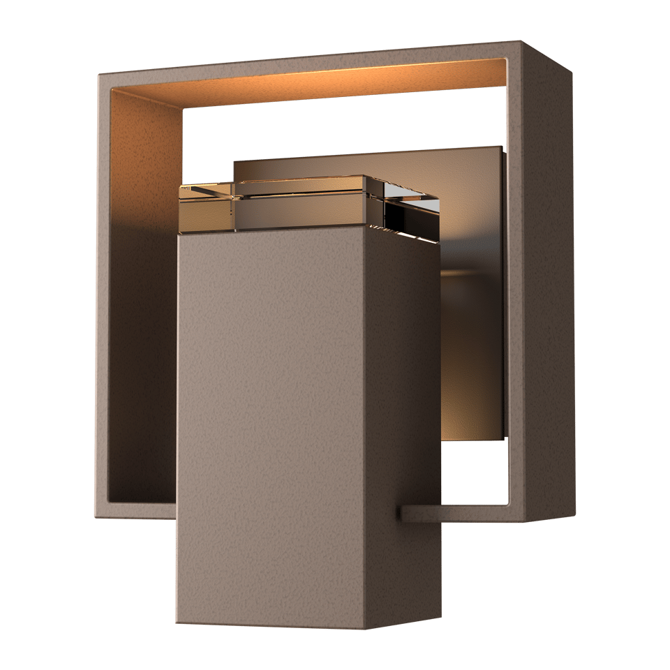 Hubbardton Forge 302601 Shadow Box Small Outdoor Sconce, Dimmable, Weather-Resistant, Modern Design