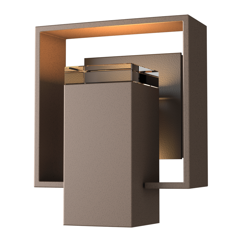 Hubbardton Forge 302601 Shadow Box Small Outdoor Sconce, Dimmable, Weather-Resistant, Modern Design