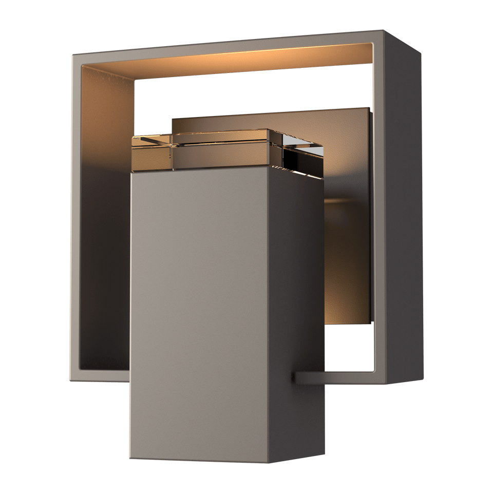 Hubbardton Forge 302601 Shadow Box Small Outdoor Sconce, Dimmable, Weather-Resistant, Modern Design