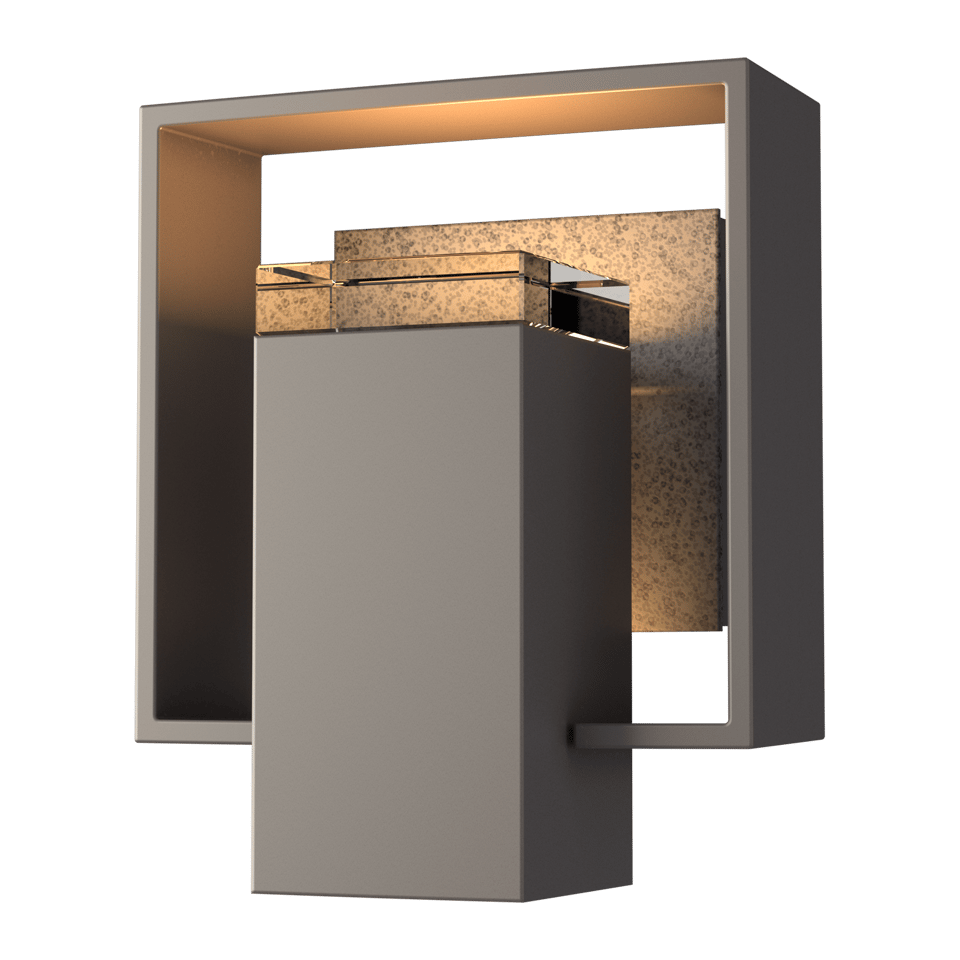 Hubbardton Forge 302601 Shadow Box Small Outdoor Sconce, Dimmable, Weather-Resistant, Modern Design