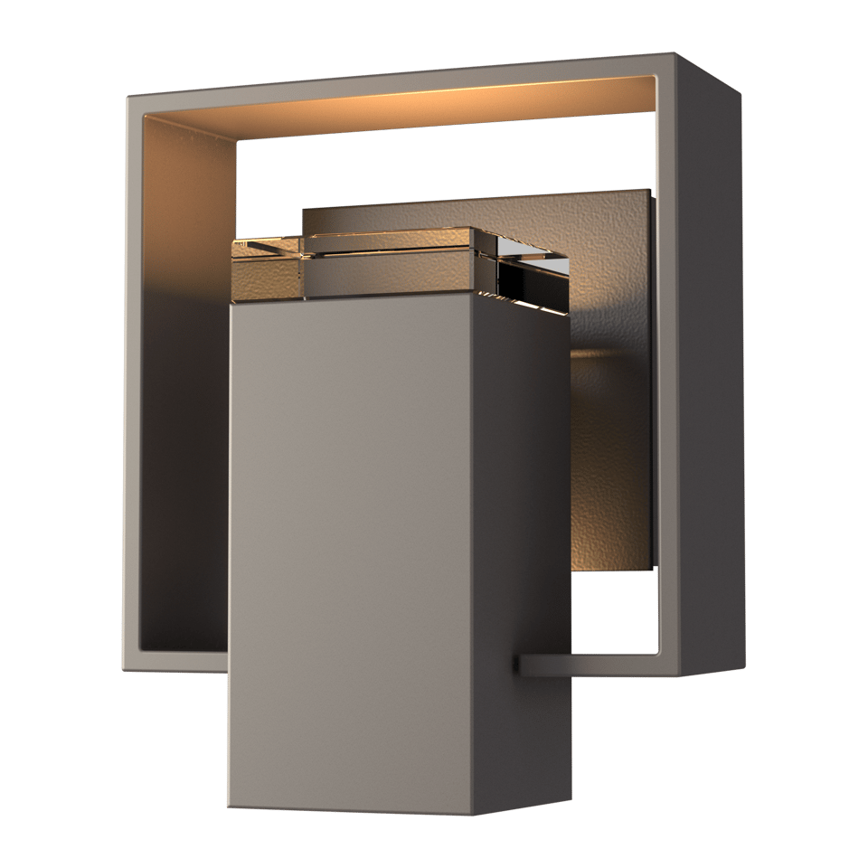 Hubbardton Forge 302601 Shadow Box Small Outdoor Sconce, Dimmable, Weather-Resistant, Modern Design