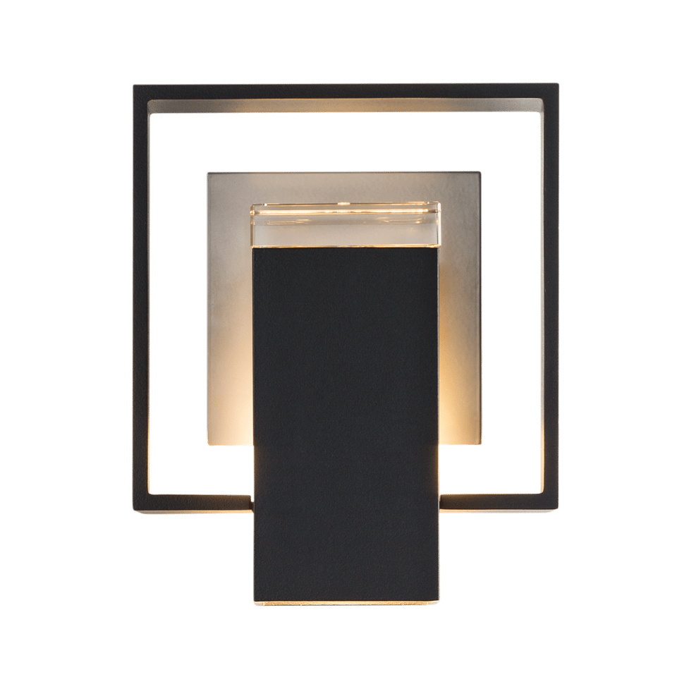 Hubbardton Forge 302601 Shadow Box Small Outdoor Sconce, Dimmable, Weather-Resistant, Modern Design