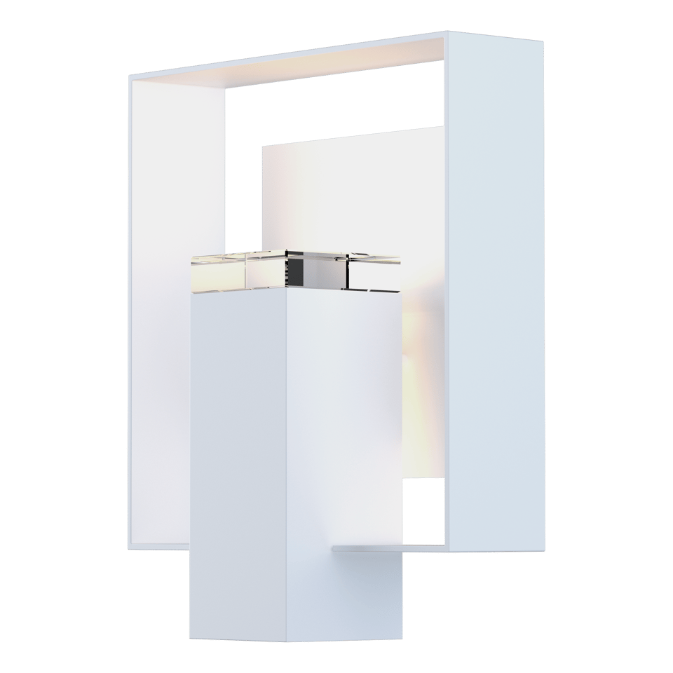 Hubbardton Forge Shadow Box 1-Light Outdoor Sconce, Dimmable, Weather-Resistant, Various Finishes