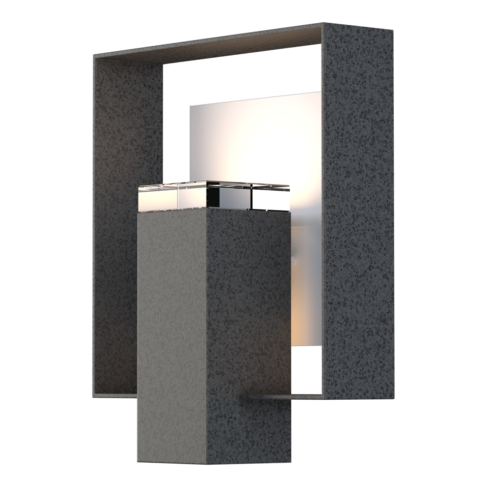 Hubbardton Forge Shadow Box 1-Light Outdoor Sconce, Dimmable, Weather-Resistant, Various Finishes