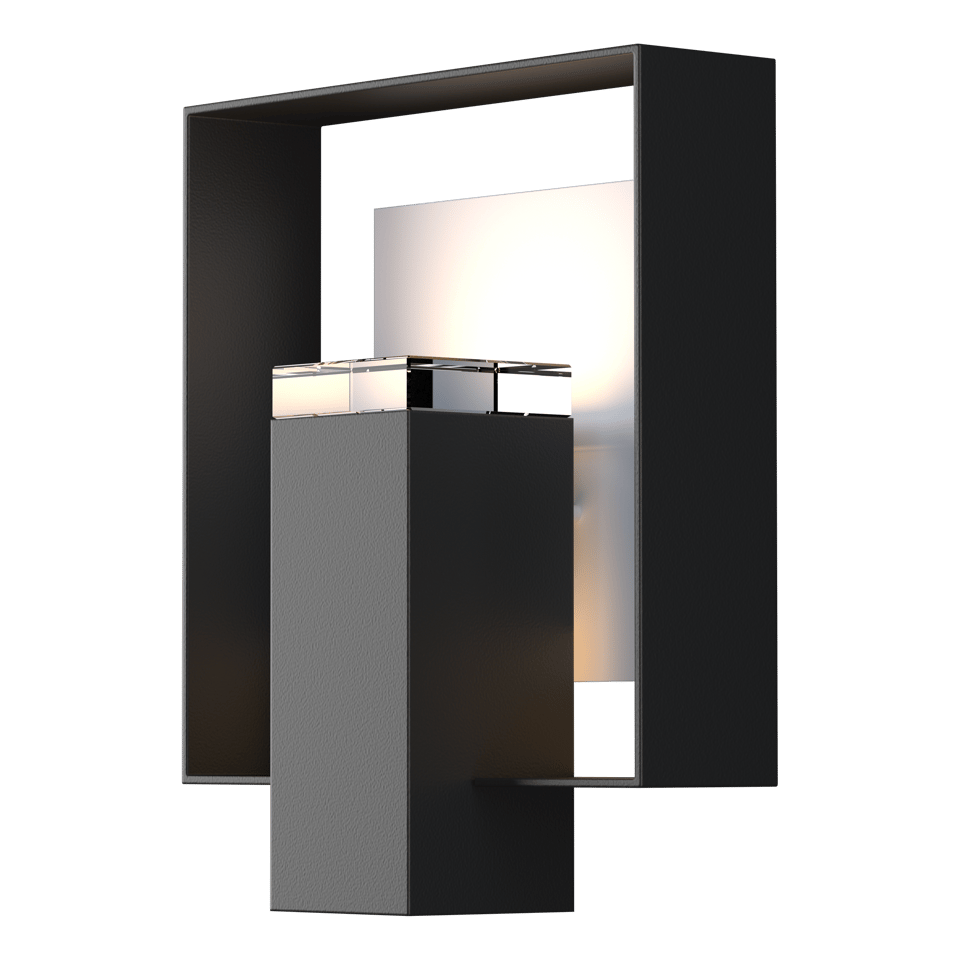 Hubbardton Forge Shadow Box 1-Light Outdoor Sconce, Dimmable, Weather-Resistant, Various Finishes