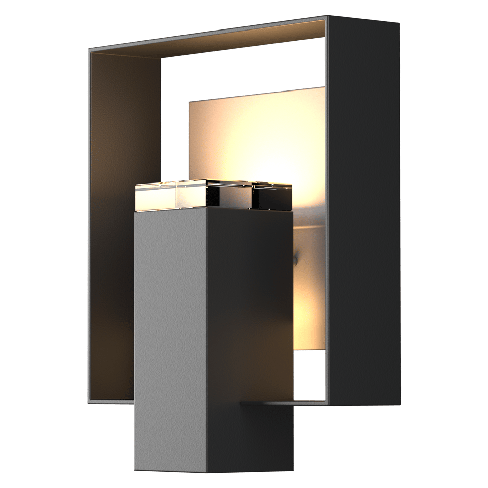 Hubbardton Forge Shadow Box 1-Light Outdoor Sconce, Dimmable, Weather-Resistant, Various Finishes