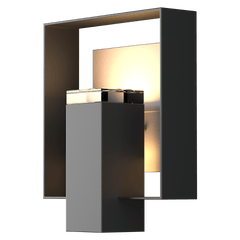 Hubbardton Forge Shadow Box 1-Light Outdoor Sconce, Dimmable, Weather-Resistant, Various Finishes