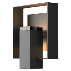 Hubbardton Forge Shadow Box 1-Light Outdoor Sconce, Dimmable, Weather-Resistant, Various Finishes