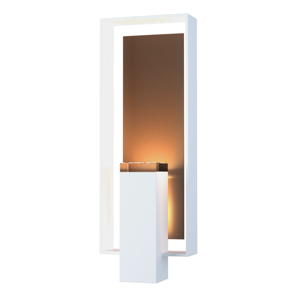 Hubbardton Forge Shadow Box Large Outdoor Sconce, Dimmable, UL Wet Rated, Multiple Finishes