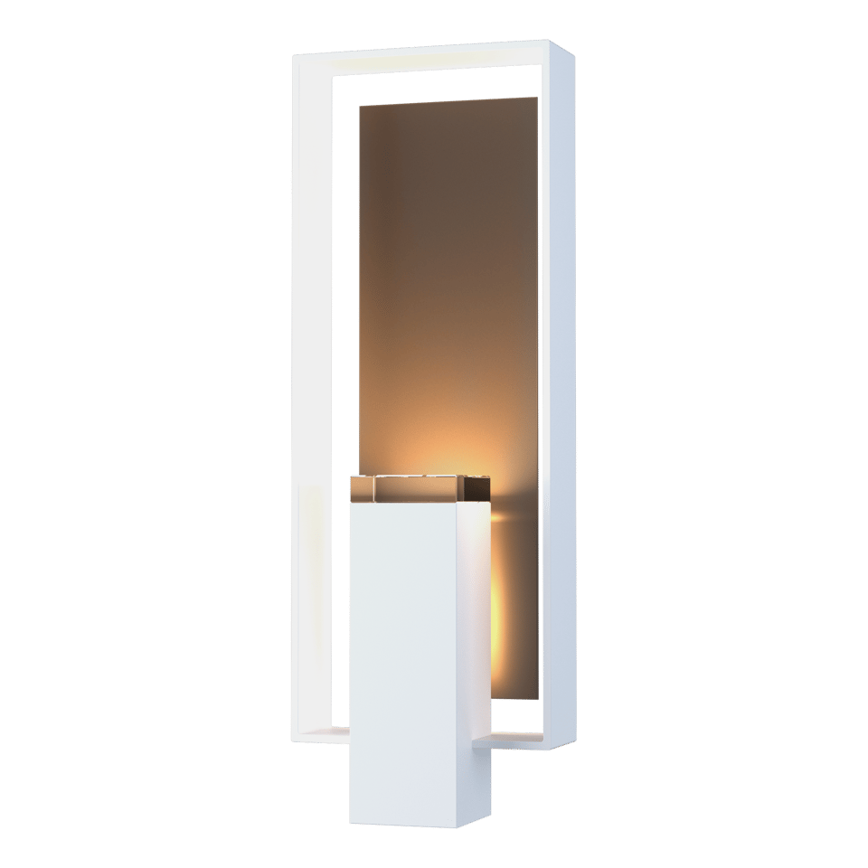 Hubbardton Forge Shadow Box Large Outdoor Sconce, Dimmable, UL Wet Rated, Multiple Finishes