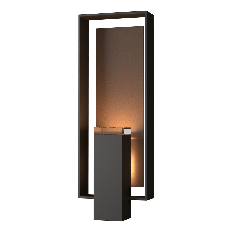 Hubbardton Forge Shadow Box Large Outdoor Sconce, Dimmable, UL Wet Rated, Multiple Finishes