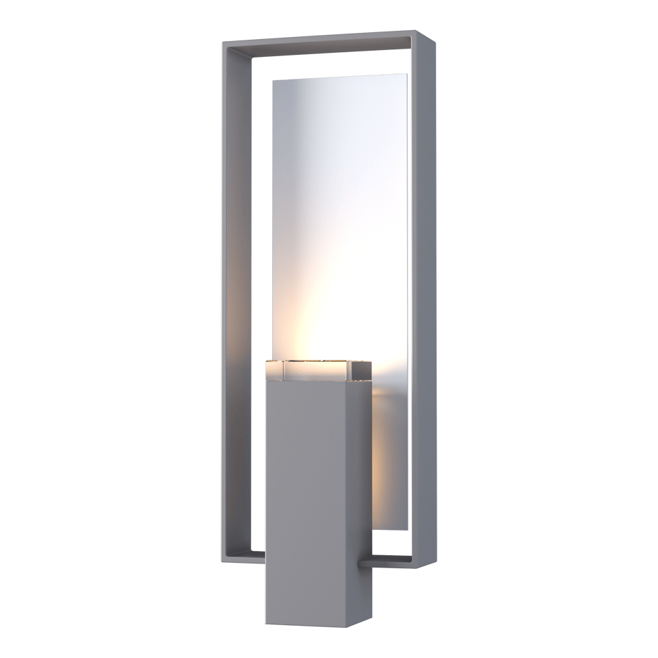 Hubbardton Forge Shadow Box Large Outdoor Sconce, Dimmable, UL Wet Rated, Multiple Finishes