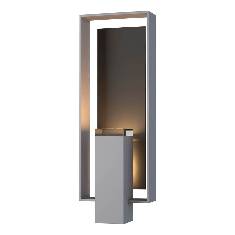 Hubbardton Forge Shadow Box Large Outdoor Sconce, Dimmable, UL Wet Rated, Multiple Finishes