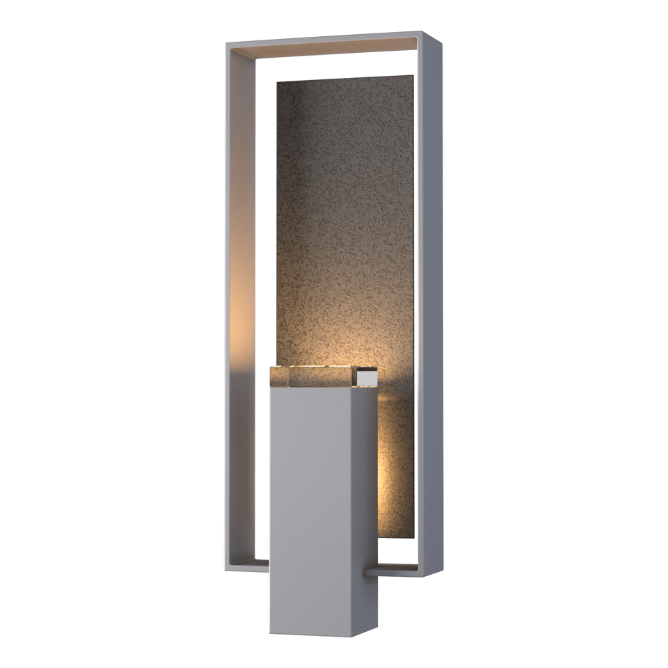 Hubbardton Forge Shadow Box Large Outdoor Sconce, Dimmable, UL Wet Rated, Multiple Finishes