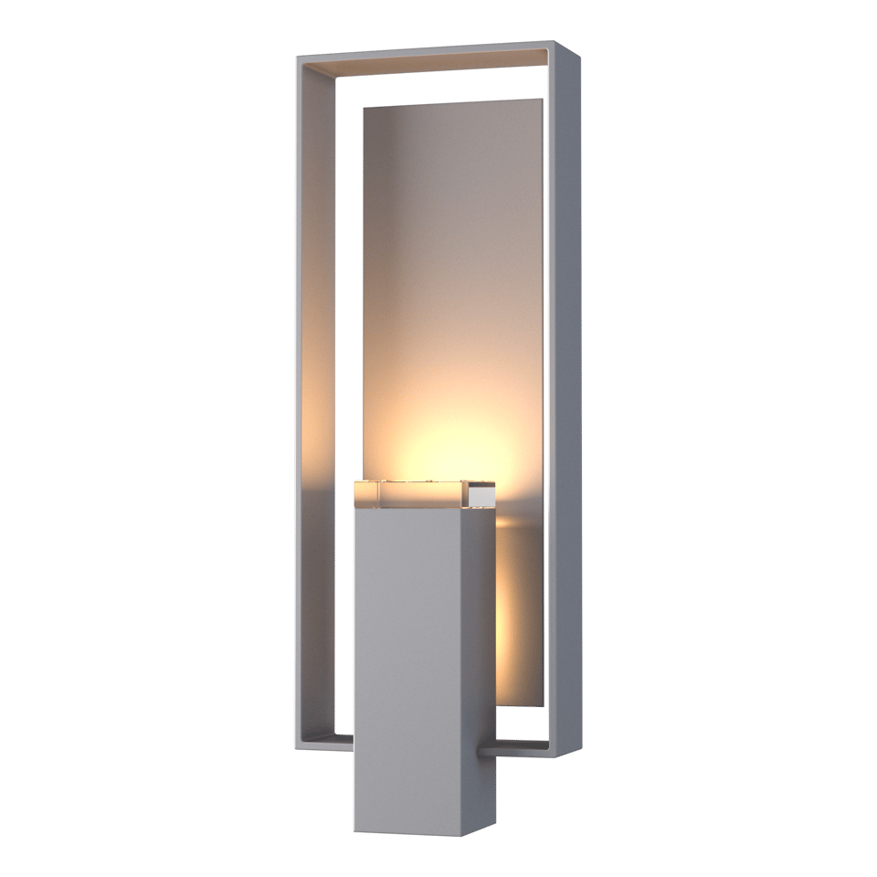 Hubbardton Forge Shadow Box Large Outdoor Sconce, Dimmable, UL Wet Rated, Multiple Finishes