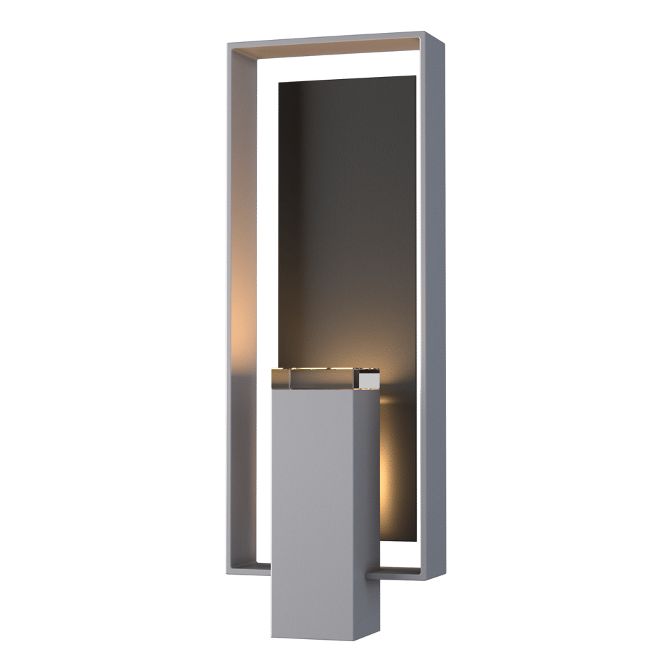 Hubbardton Forge Shadow Box Large Outdoor Sconce, Dimmable, UL Wet Rated, Multiple Finishes