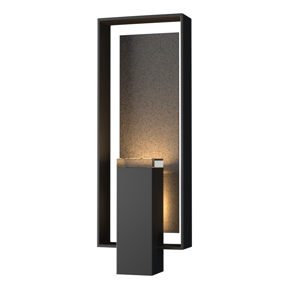 Hubbardton Forge Shadow Box Large Outdoor Sconce, Dimmable, UL Wet Rated, Multiple Finishes