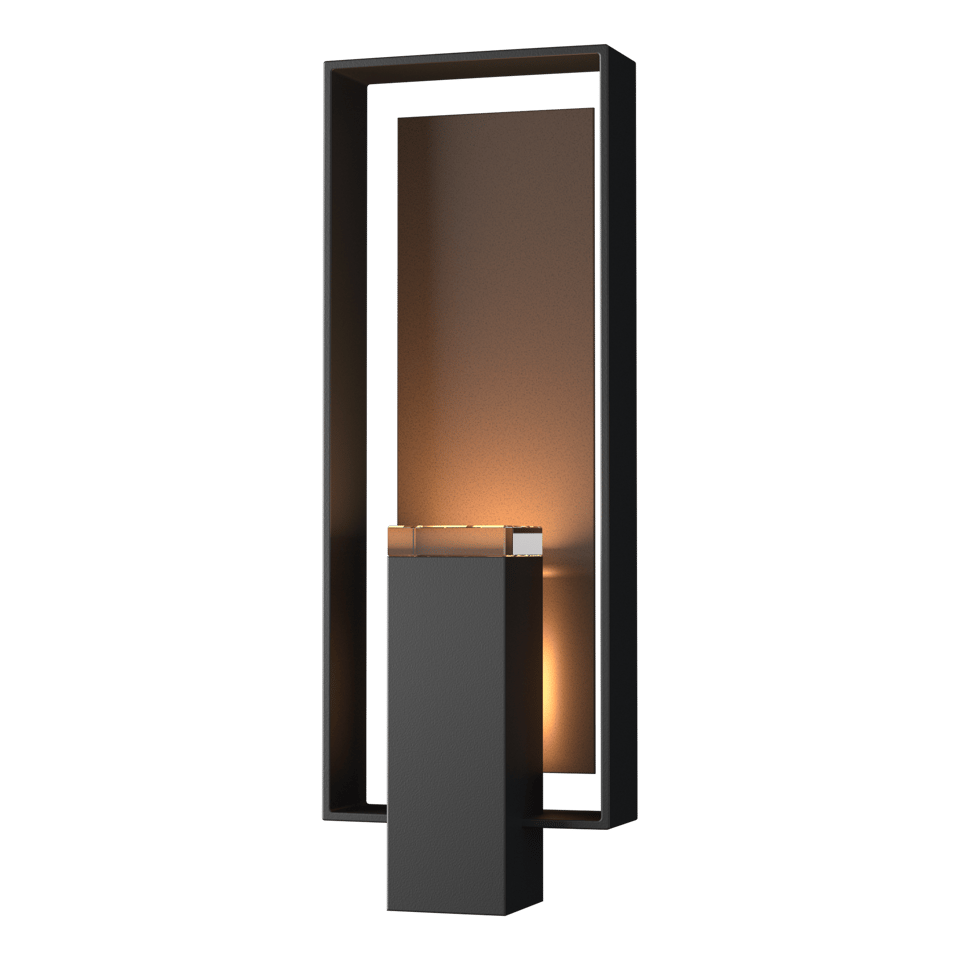 Hubbardton Forge Shadow Box Large Outdoor Sconce, Dimmable, UL Wet Rated, Multiple Finishes