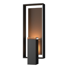 Hubbardton Forge Shadow Box Large Outdoor Sconce, Dimmable, UL Wet Rated, Multiple Finishes