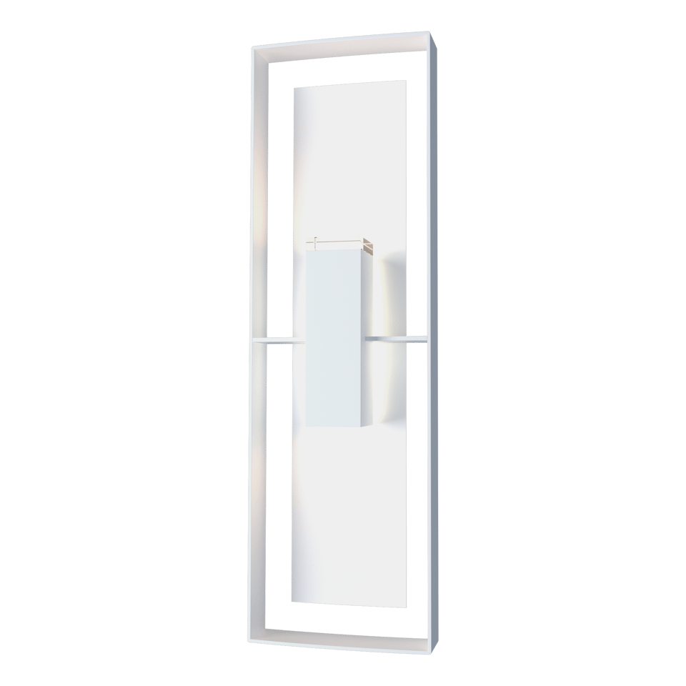 Hubbardton Forge 34 Inch Shadow Box Tall Outdoor Sconce with Dimmable Feature and UL Wet Rating