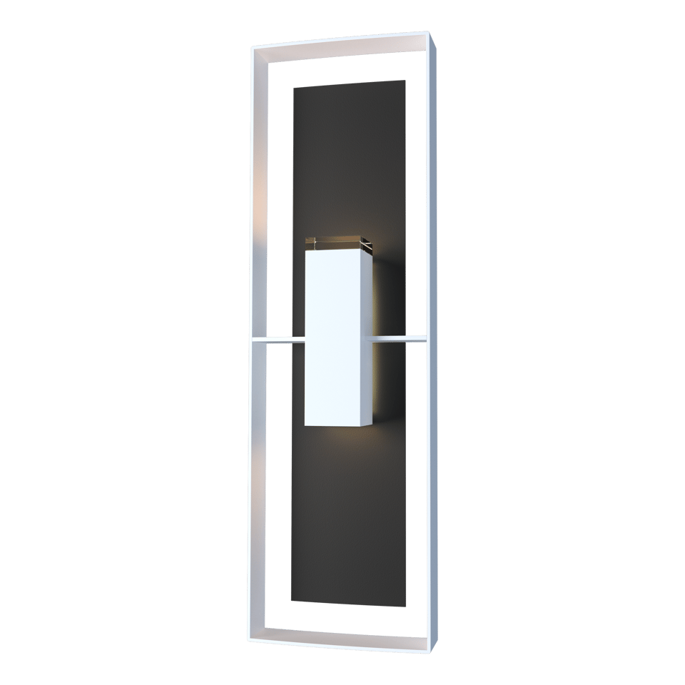 Hubbardton Forge 34 Inch Shadow Box Tall Outdoor Sconce with Dimmable Feature and UL Wet Rating