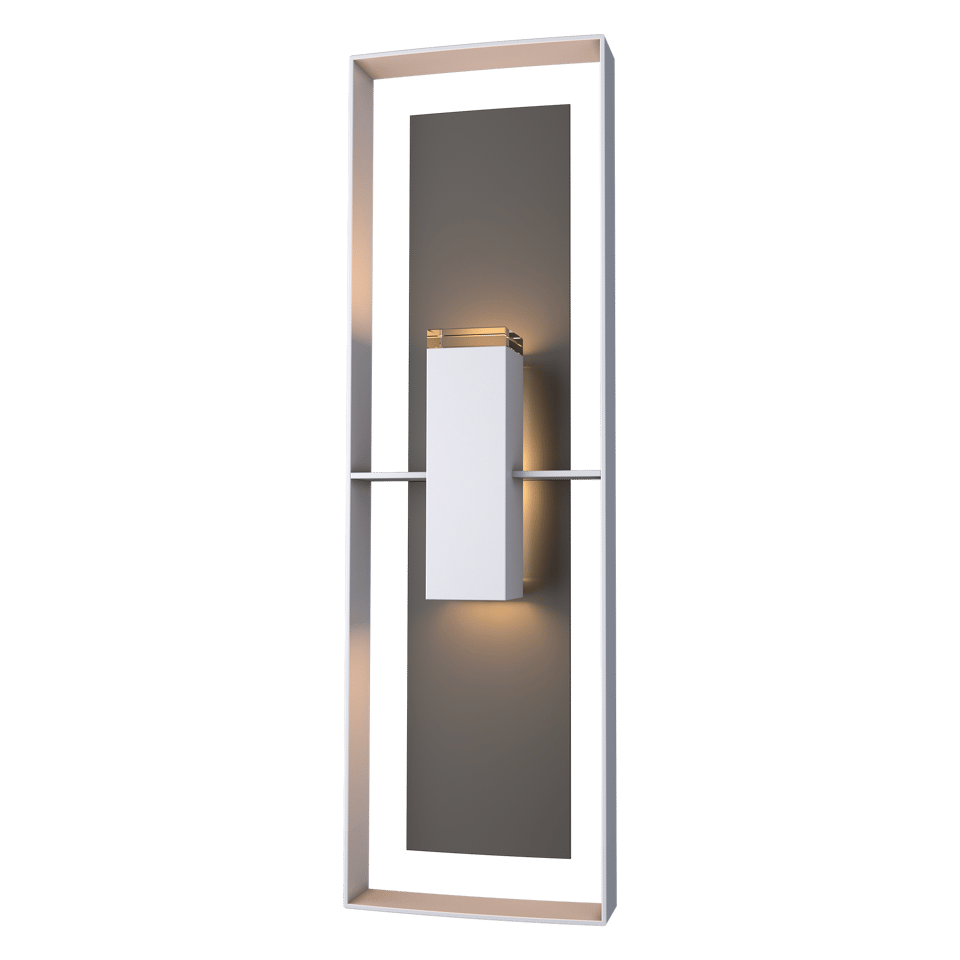 Hubbardton Forge 34 Inch Shadow Box Tall Outdoor Sconce with Dimmable Feature and UL Wet Rating