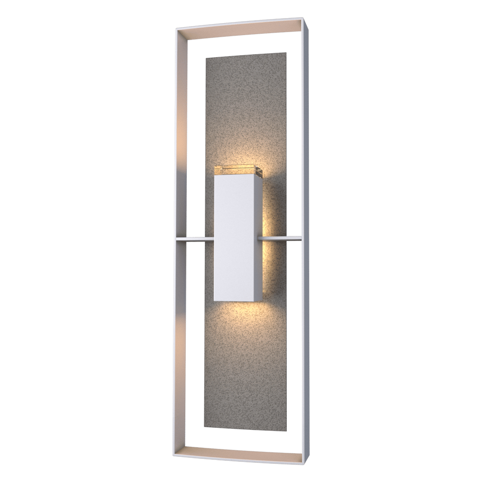 Hubbardton Forge 34 Inch Shadow Box Tall Outdoor Sconce with Dimmable Feature and UL Wet Rating