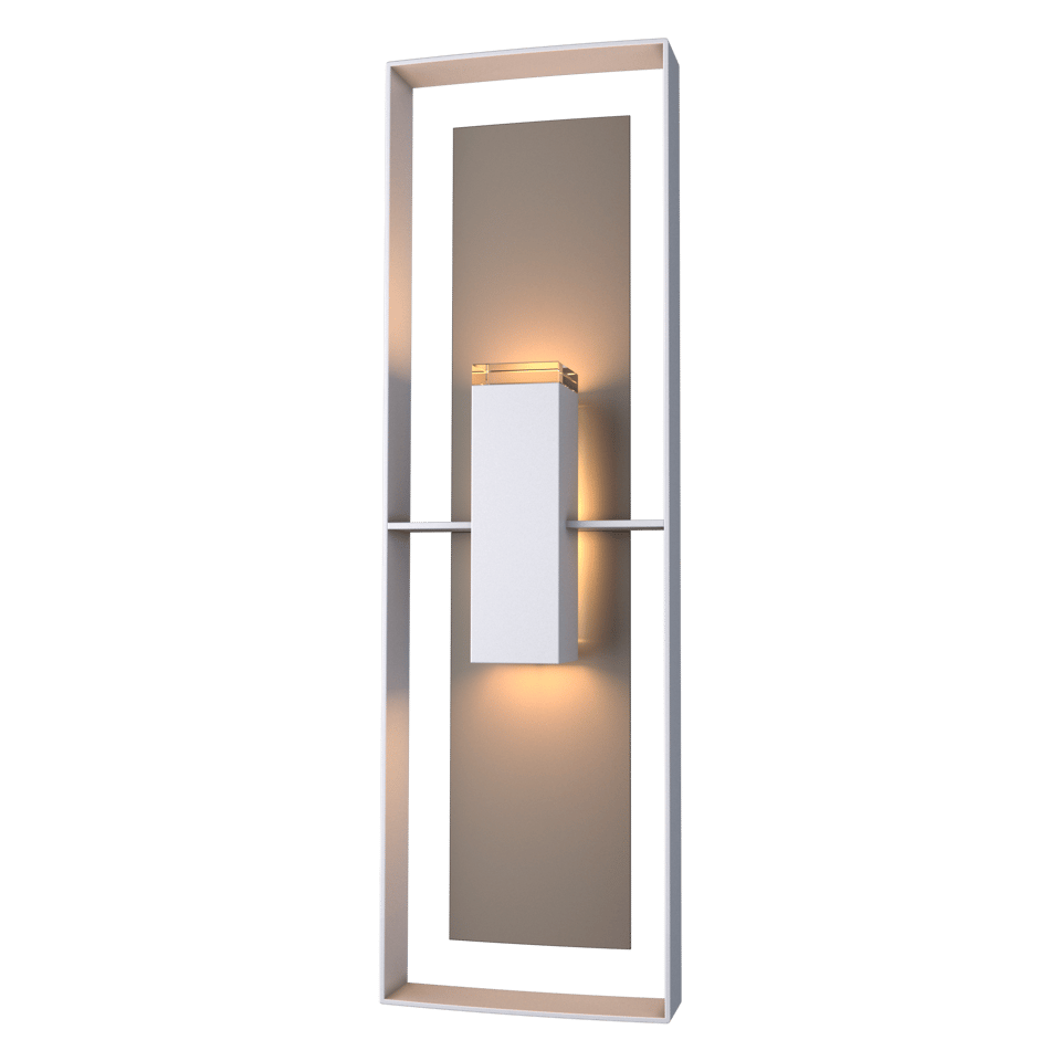 Hubbardton Forge 34 Inch Shadow Box Tall Outdoor Sconce with Dimmable Feature and UL Wet Rating