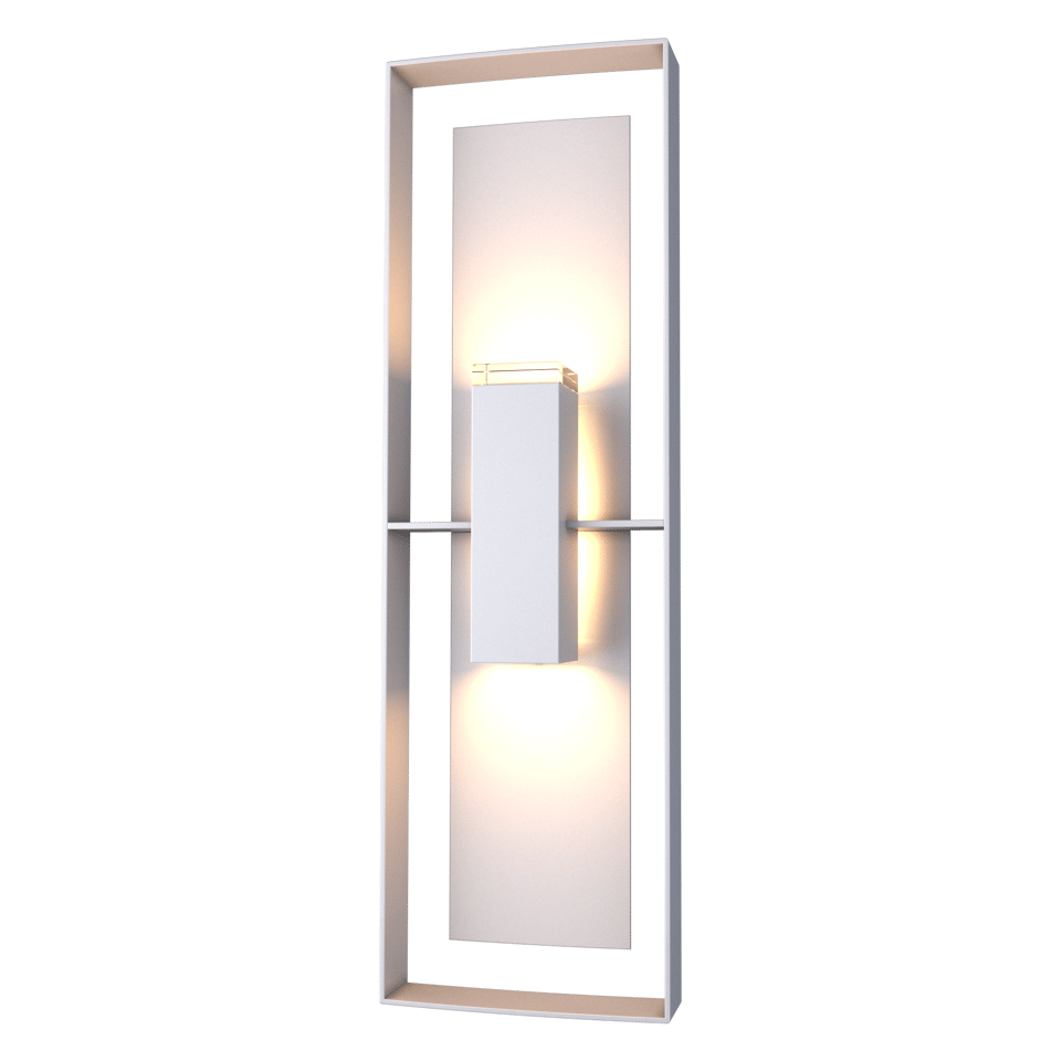 Hubbardton Forge 34 Inch Shadow Box Tall Outdoor Sconce with Dimmable Feature and UL Wet Rating