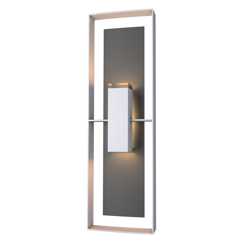 Hubbardton Forge 34 Inch Shadow Box Tall Outdoor Sconce with Dimmable Feature and UL Wet Rating