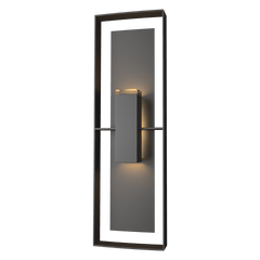 Hubbardton Forge 34 Inch Shadow Box Tall Outdoor Sconce with Dimmable Feature and UL Wet Rating