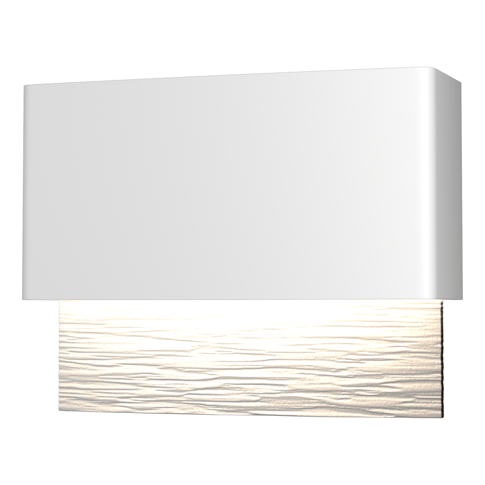 Hubbardton Forge Stratum Dark Sky Friendly 15W LED Outdoor Sconce with Textured Backplate