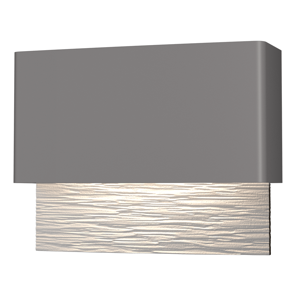 Hubbardton Forge Stratum Dark Sky Friendly 15W LED Outdoor Sconce with Textured Backplate