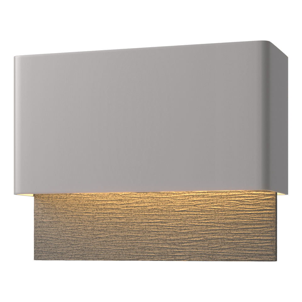 Hubbardton Forge Stratum Dark Sky Friendly 15W LED Outdoor Sconce with Textured Backplate