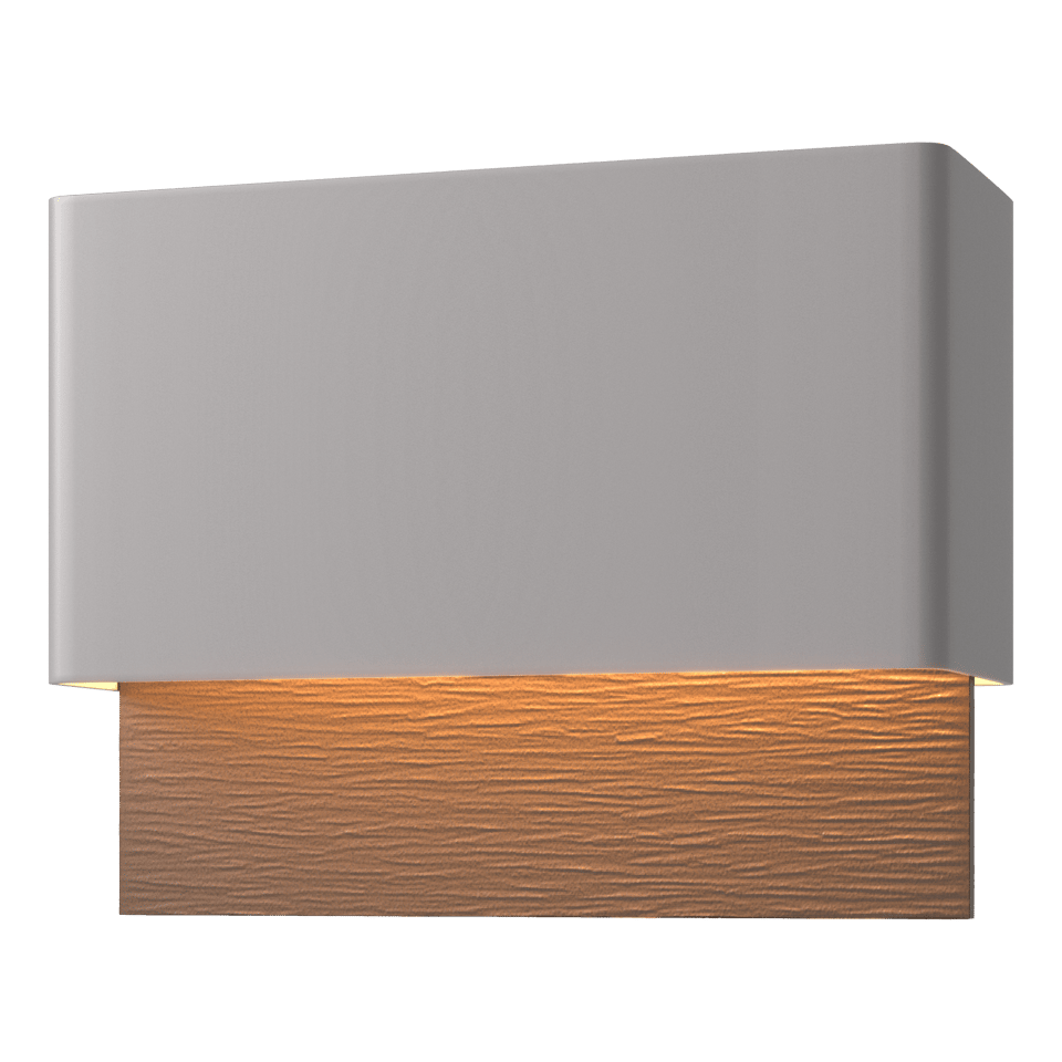 Hubbardton Forge Stratum Dark Sky Friendly 15W LED Outdoor Sconce with Textured Backplate