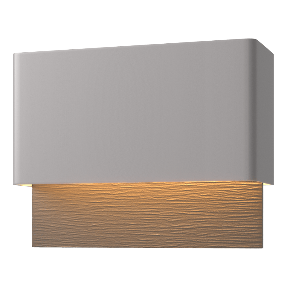 Hubbardton Forge Stratum Dark Sky Friendly 15W LED Outdoor Sconce with Textured Backplate